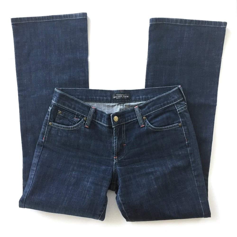 James Cured by Seun James Dark blue boot leg jeans